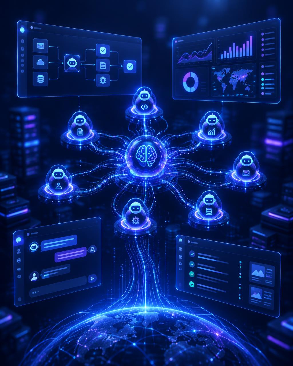 AI workforce of specialised agents automating dashboards and workflows